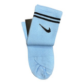 جوراب ساق بلند سوپر پنبه کشی رنگ ابی اسمانی برند نایک nike