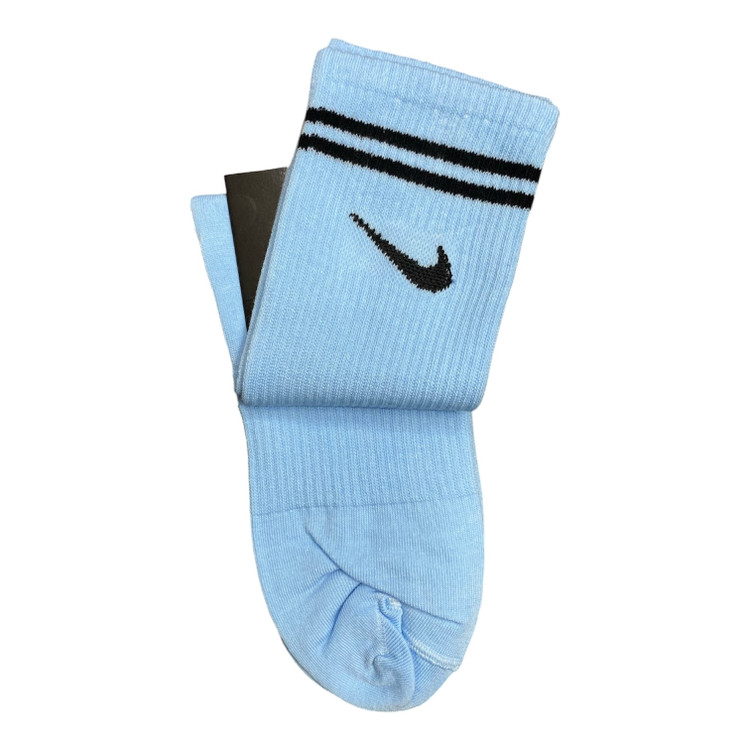 جوراب ساق بلند سوپر پنبه کشی رنگ ابی اسمانی برند نایک nike
