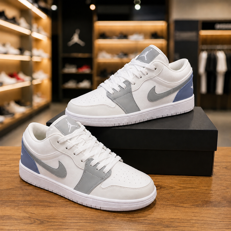 کتونی ایر جردن وان nike-jordan رنگ سفید طوسی
