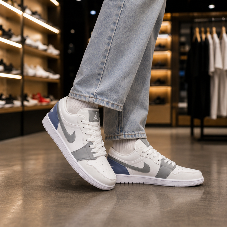کتونی ایر جردن وان nike-jordan رنگ سفید طوسی