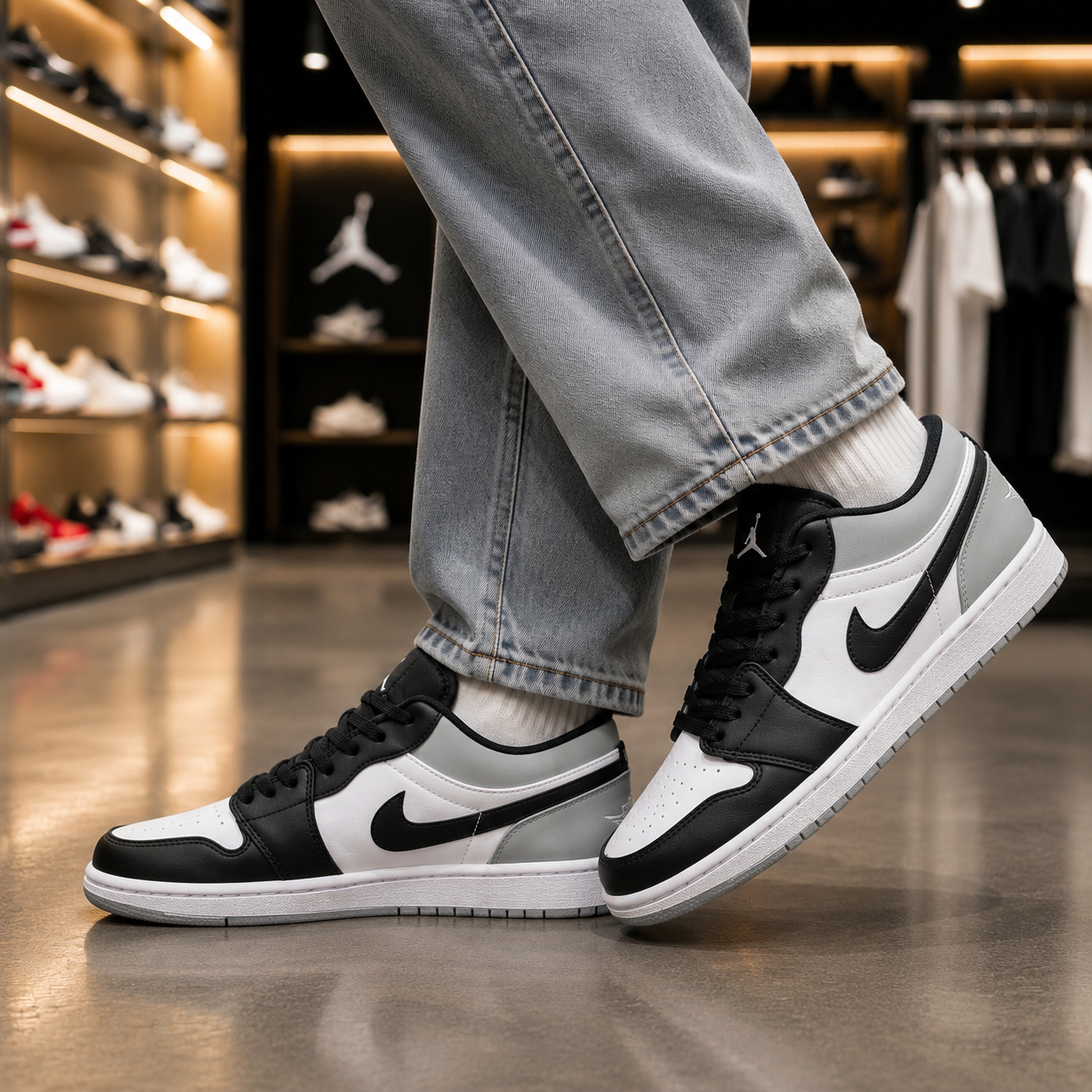 کتونی ایر جردن وان nike-jordan رنگ مشکی سفید