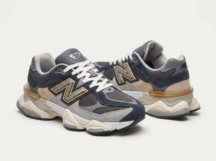 کتونی New balance 9060 رنگ طوسی زرد