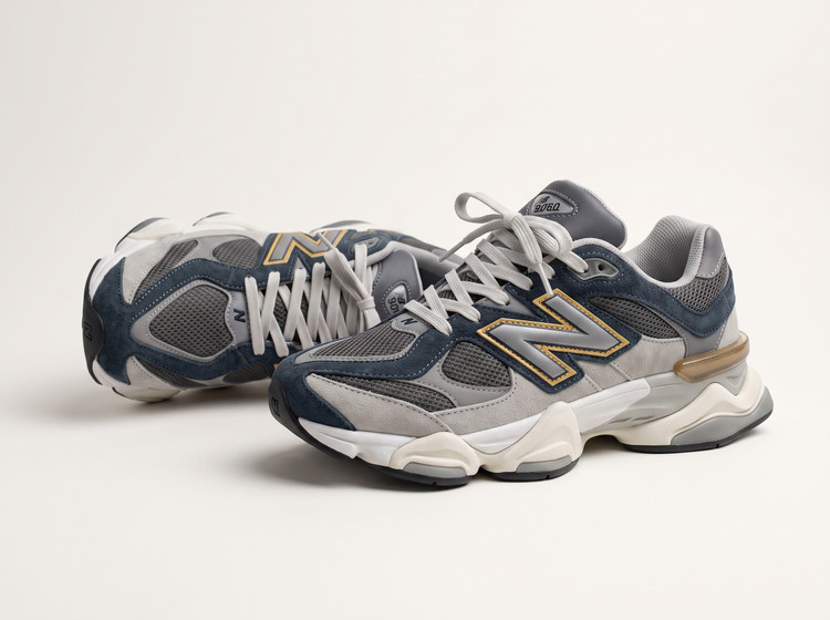 کتونی New balance 9060 رنگ طوسی زرد