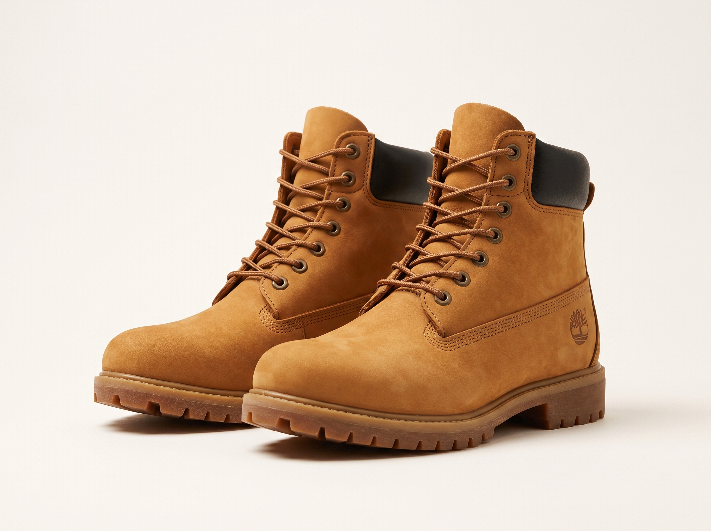 بوت چرم نبوک timberland رنگ قهوه ای شتری