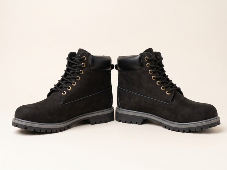 بوت چرم نبوک timberland رنگ مشکی
