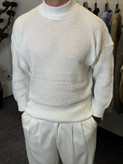 بافت یقه ۷ سانت قواره باکسی | فری سایز (مناسب سایز L تا 2xl ) رنگ سفید