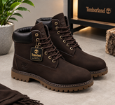 بوت چرم نبوک timberland | سایز ۴۰ تا ۴۴ رنگ قهوه ای سوخته